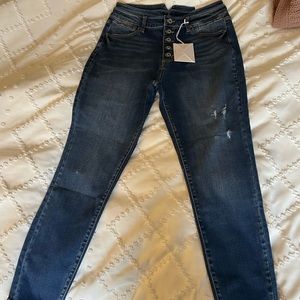 Kancan high waisted button fly